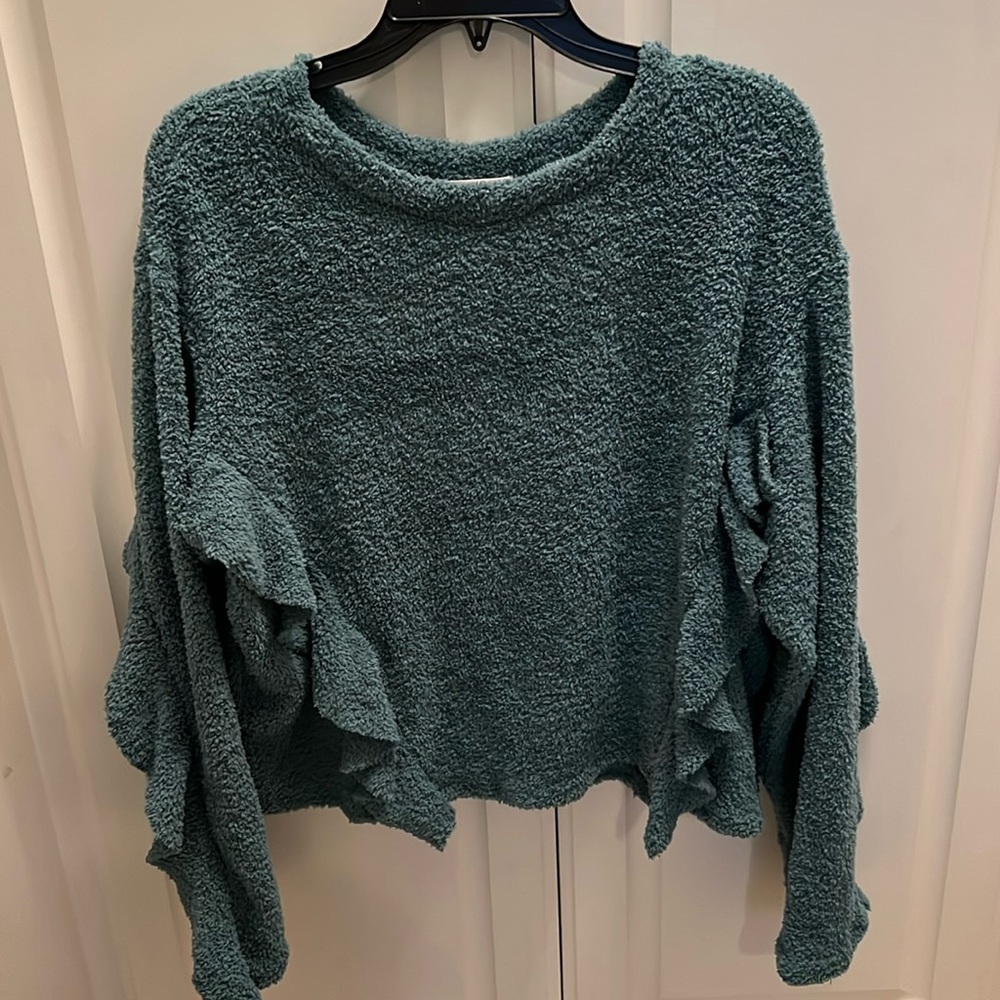 Bucketlist Chenille Sweater Size Small Teal